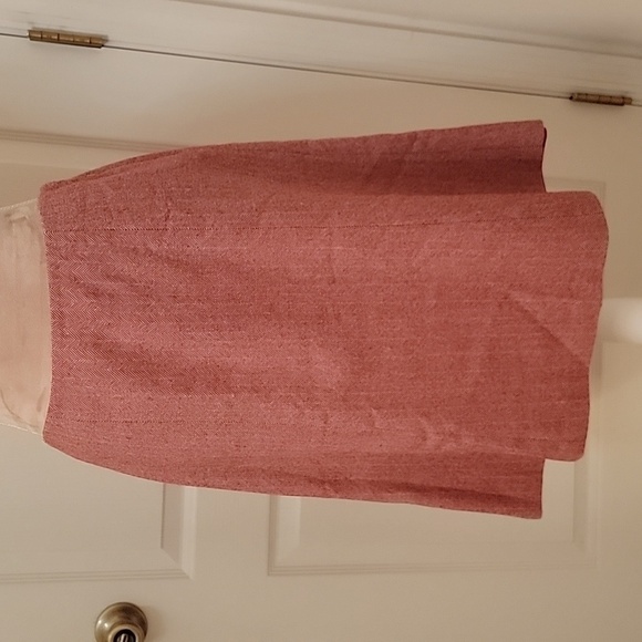 J Crew 100% Wool A-Line Chevron Skirt, Size 6, Excellent Condition! Brick Red - Picture 1 of 12